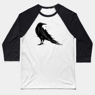 A black raven Baseball T-Shirt